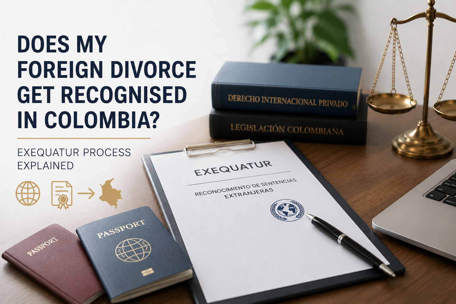 Exequatur foreign divorce recognition in Colombia