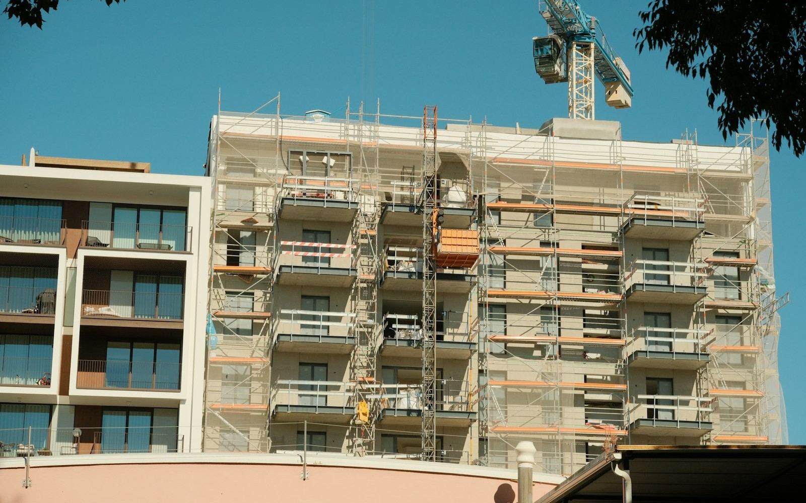 New-build apartment building under construction in Colombia