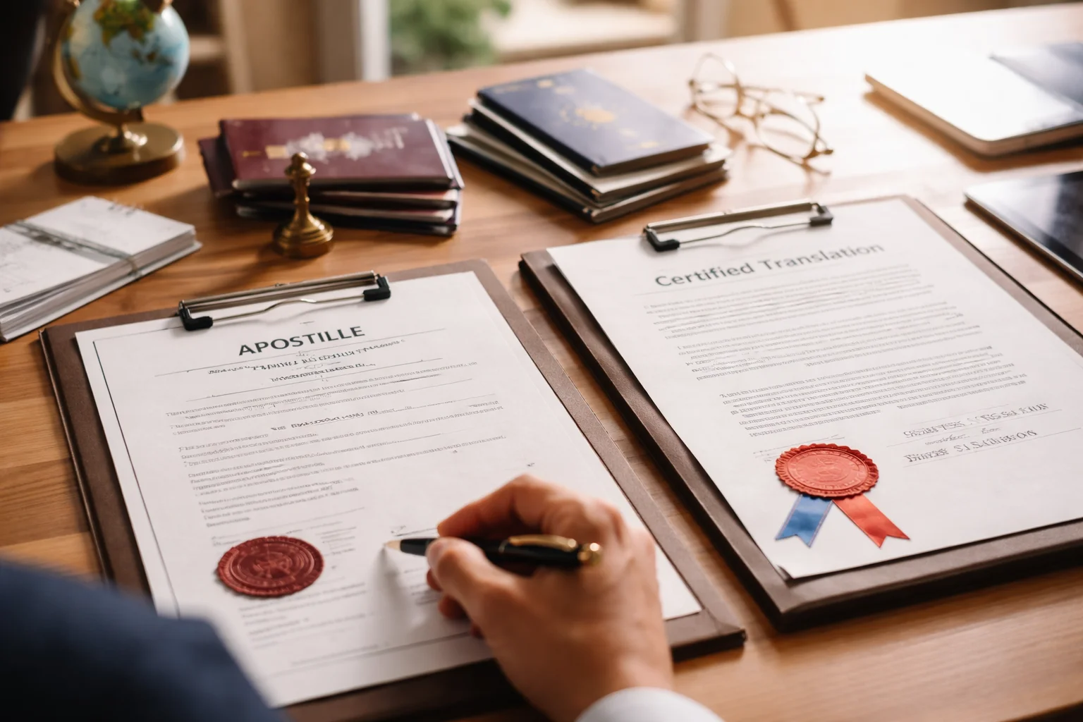 Professional legal assistance to secure an Apostille + Official Translation for Colombian visas and property deeds, ensuring document acceptance without rework.